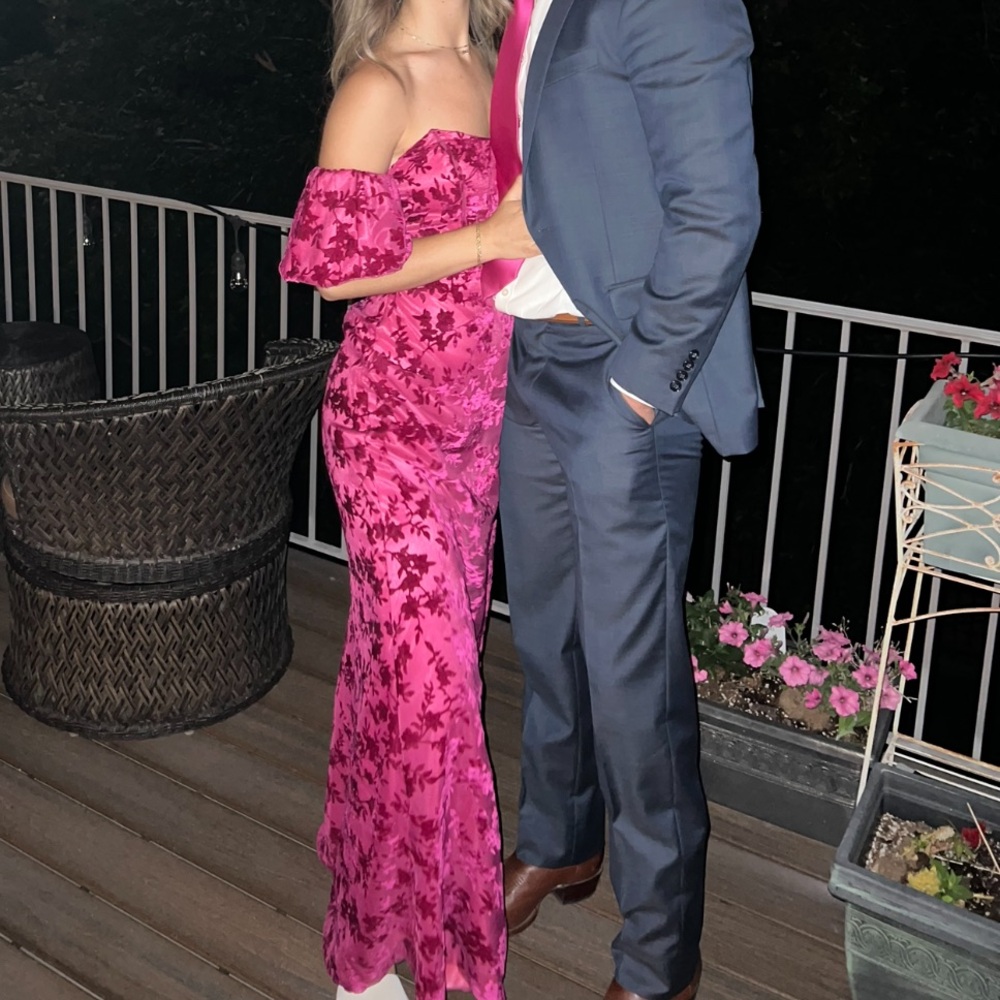 Revelry Fuchsia Floral Maxi Skirt